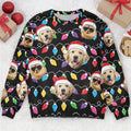 FUNSTUFFPRINT Custom  Face Christmas Family Pet Funny Xmas Leds Ugly  Sweater