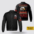 FUNSTUFFPRINT Custom Name I Am A Veteran I Will Never Accept Defeat 3D Bomber Jacket