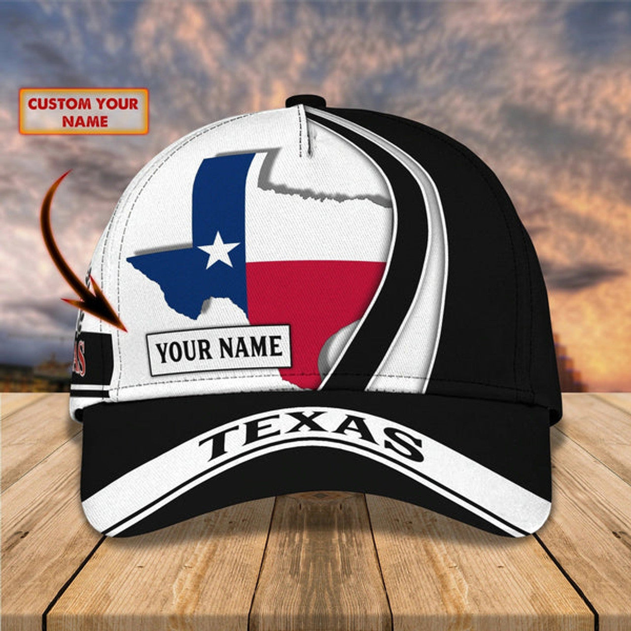FUNSTUFFPRINT Custom 3D All Over Print Texas Roots Cap Hat - Eagle Texas Classic Cap - Baseball Texas Caps
