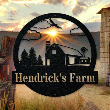 Custom Metal Farm Sign, Farm Name Metal Sign Metal Farm, Gift Ideas For Farm Woman, Large Metal Outdoor Signs, Outdoor Metal Sign Frames