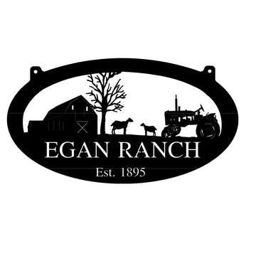 Custom Metal Farm Sign, Metal Goat Farm Sign With Barn, Gift Ideas For Farm Woman, Large Metal Outdoor Signs, Outdoor Metal Sign Frames