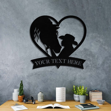 Custom Metal Farm Sign, Metal Horse Girl Sign, Gift Ideas For Farm Woman, Large Metal Outdoor Signs, Outdoor Metal Sign Frames