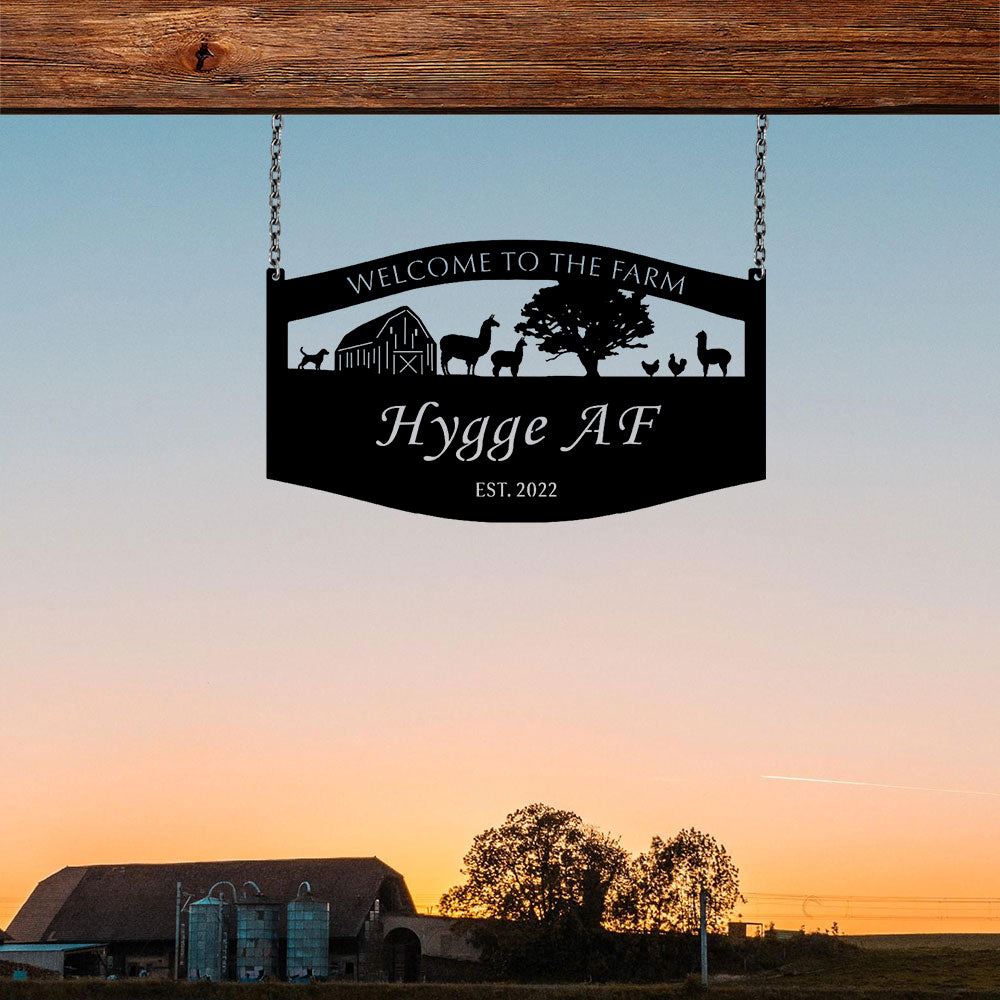 Custom Metal Farm Sign, Small Alpaca Sign Metal, Gift Ideas For Farm Woman, Large Metal Outdoor Signs, Outdoor Metal Sign Frames