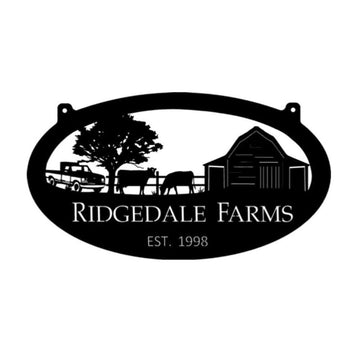 Custom Metal Farm Sign, With Fence Cows Feed Truck Barn Metal Wall Art, Gift Ideas For Farm Woman, Outdoor Metal Sign Frames