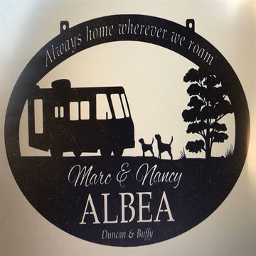 Custom Metal Motorhome Sign, Moterhome Dog Sign, Dog Lover Gift, Dog Wall Sign, Home Decor Sign
