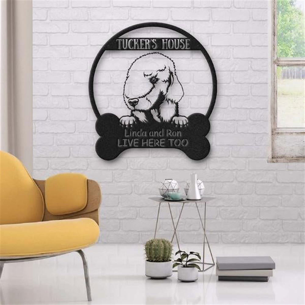 Custom Metal Sign, Bedlington Terrier Dog Lovers Funny Metal Sign, Anniversary Gift, Dog House Sign, Outdoor Sign, Home Decor Sign