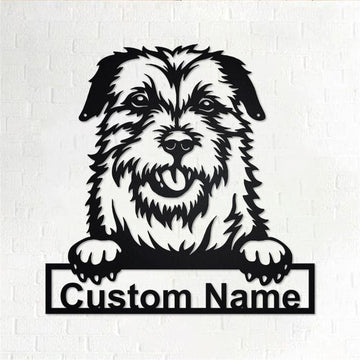 Custom Metal Sign, Border Terrier Metal Sign, Anniversary Gift, Dog House Sign, Dog Wall Art, Outdoor Sign, Home Decor Sign