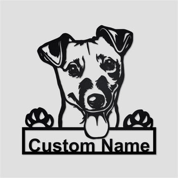 Custom Metal Sign, Jack Russell Terrier Metal Sign, Anniversary Gift, Dog House Sign, Dog Wall Art, Outdoor Sign, Home Decor Sign