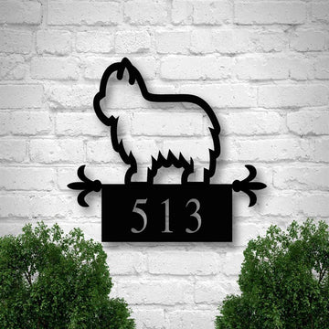Custom Metal Sign, Metal Address Sign, Metal House Number Sign, Anniversary Gift, Dog House Sign, Outdoor Sign, Home Decor Sign