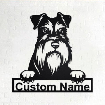 Custom Metal Sign, Schnauzer Metal Sign, Anniversary Gift, Dog House Sign, Dog Wall Art, Outdoor Sign, Home Decor Sign