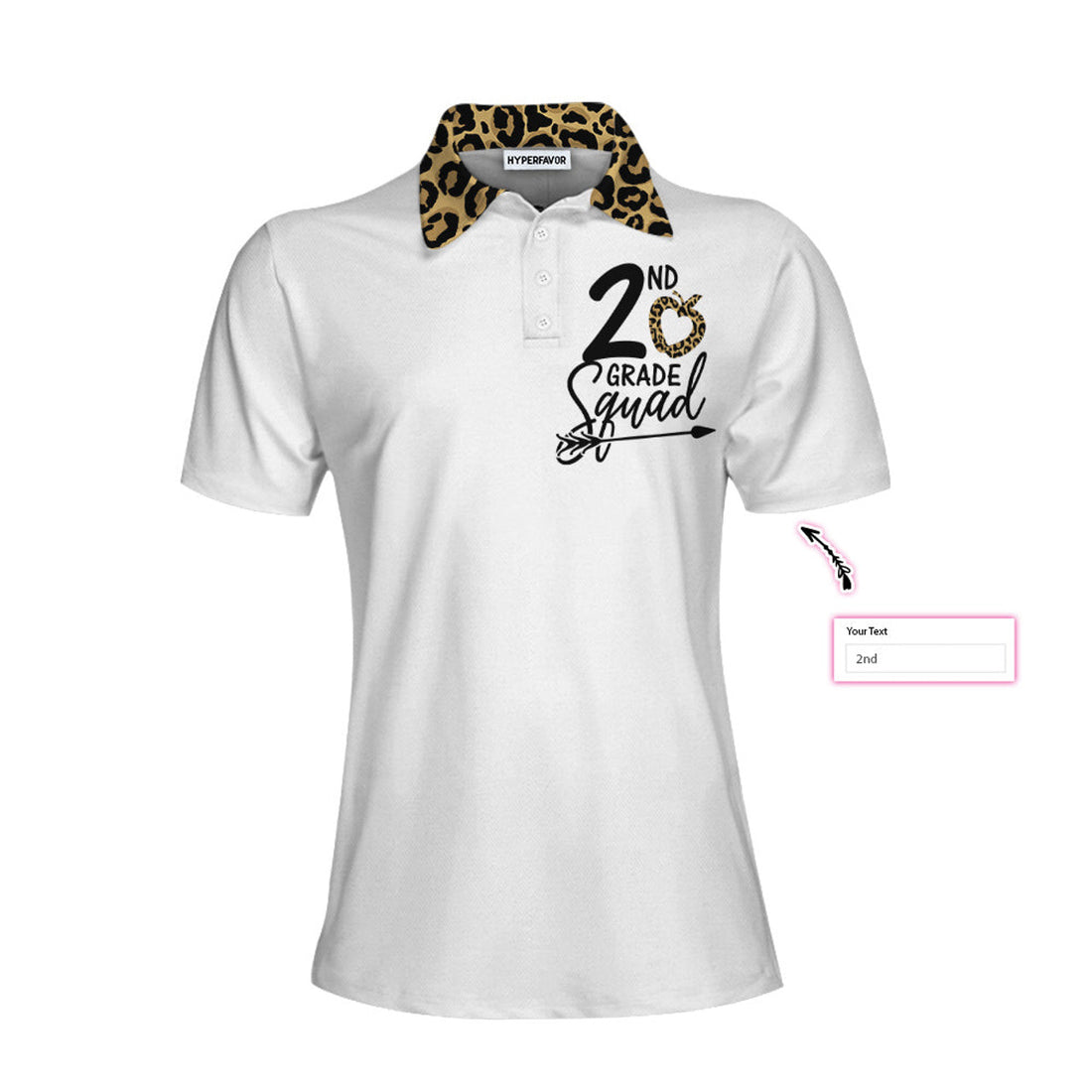 Custom Personalized Squad Team Leopard Custom Short Sleeve Women Polo Shirt, Personalized Polo Shirt Gift For Ladies, Gift For Women
