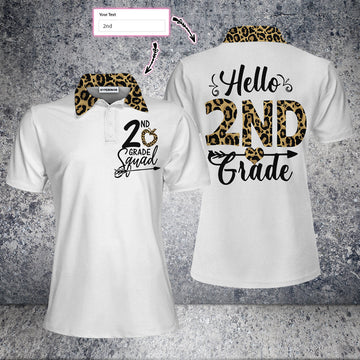 Custom Personalized Squad Team Leopard Custom Short Sleeve Women Polo Shirt, Personalized Polo Shirt Gift For Ladies, Gift For Women