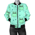 FUNSTUFFPRINT Cute Hippo Pattern Print Women Casual 3D Bomber Jacket