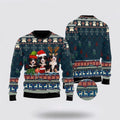 FUNSTUFFPRINT Cute Bernese Mountain Dog Christmas Ugly Christmas Sweater – Dog Lover Christmas Sweater  Ugly  Sweater