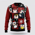 FUNSTUFFPRINT Cute Penguin Ugly Christmas Sweater – Gifts For Pet Lover Ugly  Sweater