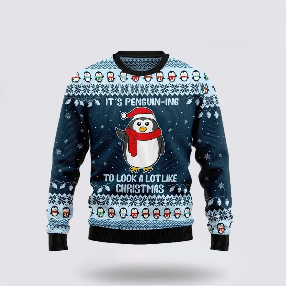 FUNSTUFFPRINT Cute Penguin Ugly Christmas Sweater – Sweater Gifts For Pet Lover Ugly  Sweater