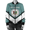 FUNSTUFFPRINT Cyprus Coat Of Arms Women Bomber Jacket Lucian Style 3D Bomber Jacket