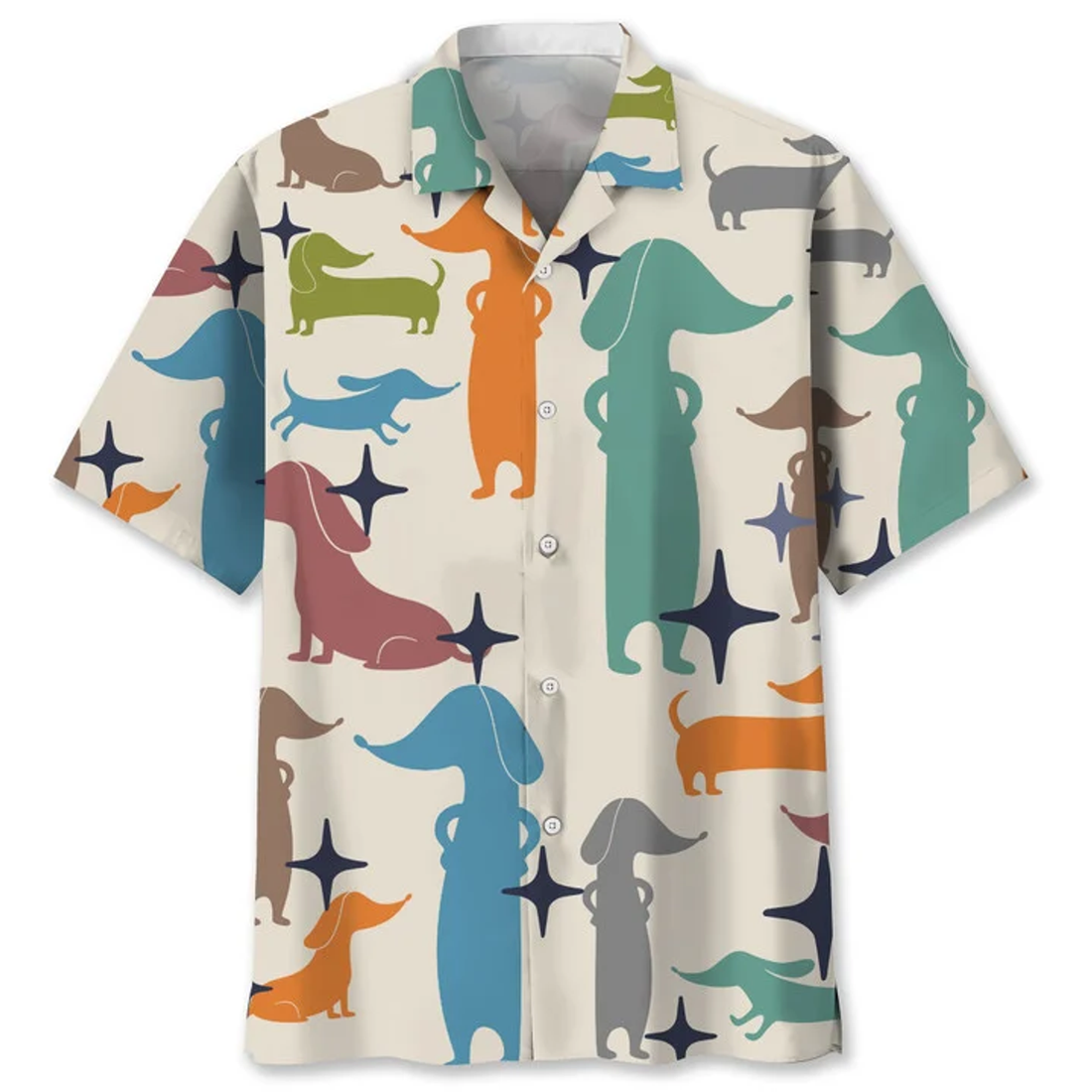 Dachshund vintage Hawaiian Shirt, Hawaiian shirt for men, Summer gift for Dog lovers