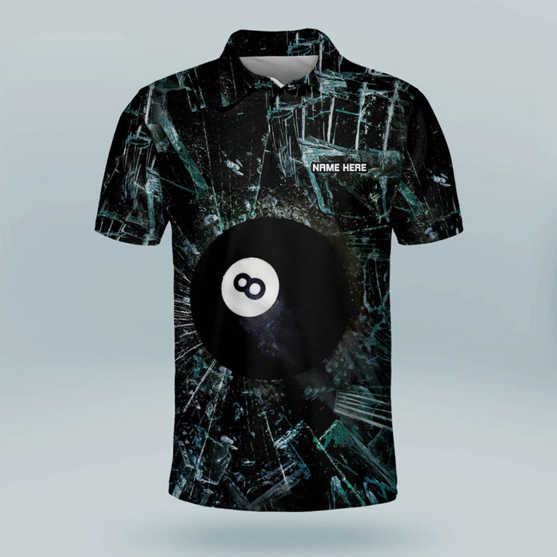 Custom 3D Billiards 8 Ball Pool Player Billiard Polo Shirt, Custom Billiard ball for Team, Men's Billiard Polo Shirts