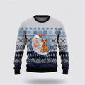 FUNSTUFFPRINT Dachshund Dog Love Santa Moon Ugly Christmas Sweater – Dog Lover Christmas Sweater Ugly  Sweater