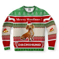 FUNSTUFFPRINT Dachshund Dog Ugly Christmas Sweater, Christmas Sweater, Ugly Sweater, Funny Xmas Sweaters Ugly Sweater