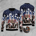 FUNSTUFFPRINT Dachshund Family Ugly Christmas Sweater, Christmas Sweater, Ugly Sweater, Funny Xmas Sweaters Ugly Sweater
