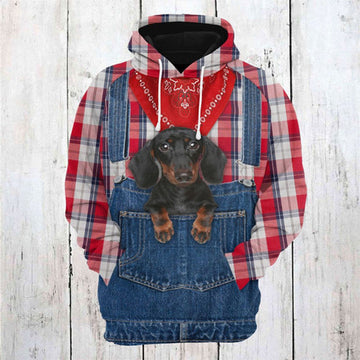 FUNSTUFFPRINT 3D Dachshund Farm All Over 3D Hoodie and Zip Hoodie