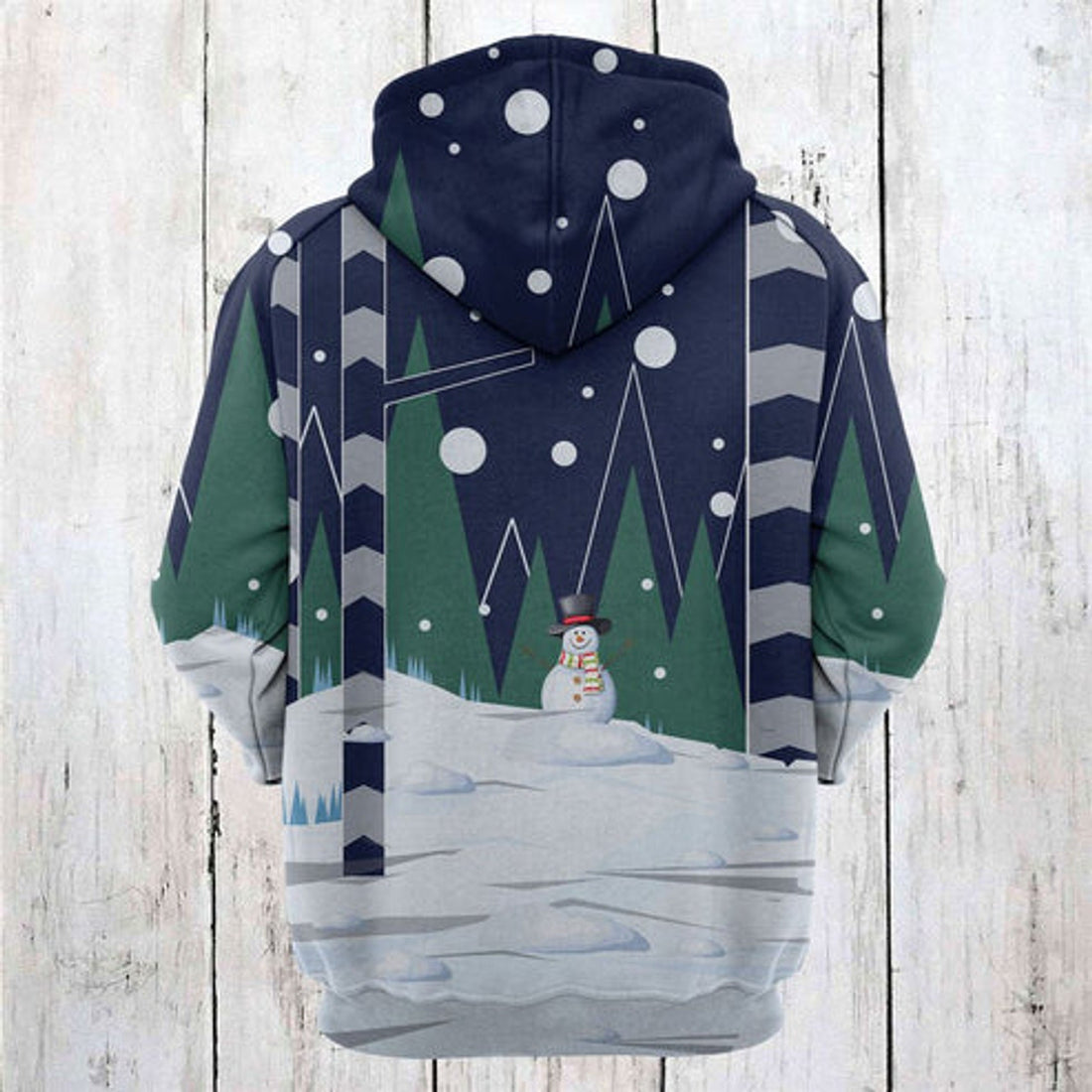 FUNSTUFFPRINT 3D Dachshund Playing Christmas All Over 3D Hoodie and Zip Hoodie