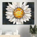 Daisy Flower Canvas God Says You Are Canvas Wall Art - Christian Wall Decor