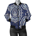 FUNSTUFFPRINT Damask Print Pattern Women Casual 3D Bomber Jacket