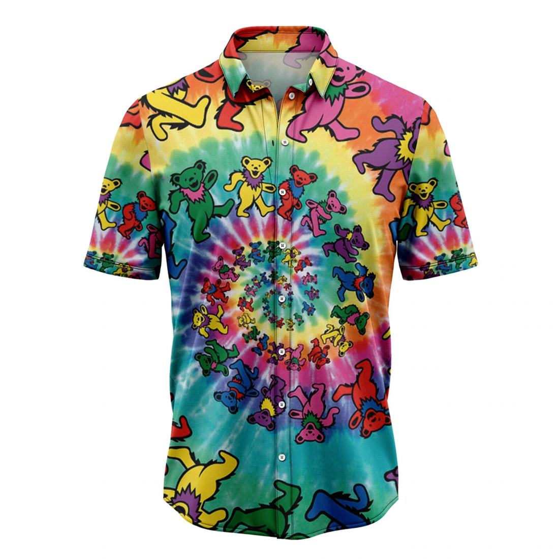 Dancing Bear Hawaiian Shirt, Summer Hawaiian Shirts for Men, Aloha Beach Shirt
