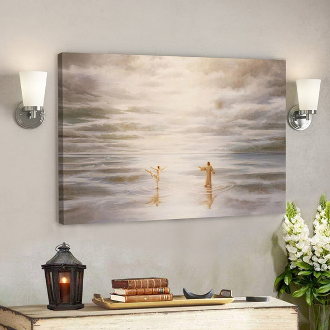 Dancing On Water Canvas Art - Jesus Ballerina Ballet Dancer On Water - Religious Wall Art Canvas - Christian Wall Art - Christian Gift 