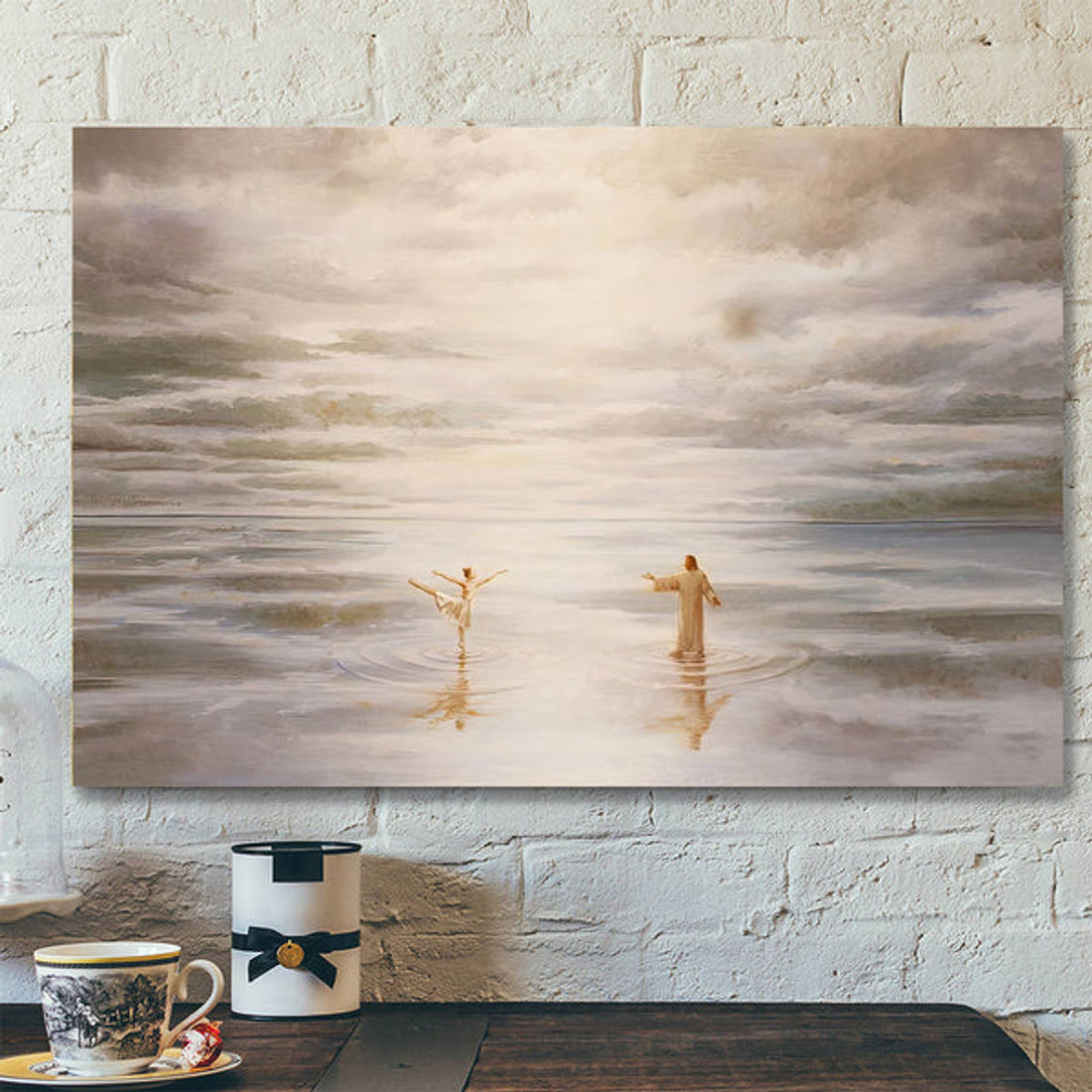 Dancing On Water Canvas Art - Jesus Ballerina Ballet Dancer On Water - Religious Wall Art Canvas - Christian Wall Art - Christian Gift 