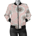FUNSTUFFPRINT Dandelion Pattern Print Women Casual 3D Bomber Jacket