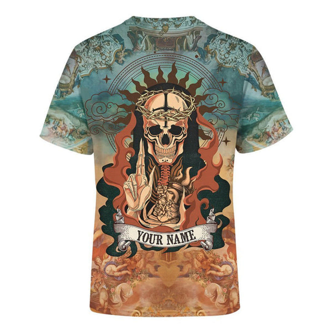 FUNSTUFFPRINT Dead To Sin Alive In Christ Jesus Customized Shirt - Christian 3d Shirts For Men Women - Custom Name 3D T-shirt