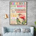 Dear Students, You Are Braver Than You Believe Stronger Than You Seem Smarter Than You Think Poster and Canvas