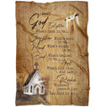 FUNSTUFFPRINT Dear God Enlighten What's Dark In Me Fleece Blanket - Christian Blanket - Bible Verse Blanket