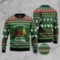 FUNSTUFFPRINT Dear Santa Just Bring Chickens Ugly Christmas Sweater, Christmas Sweater, Ugly Sweater, Funny Xmas Sweaters Ugly Sweater