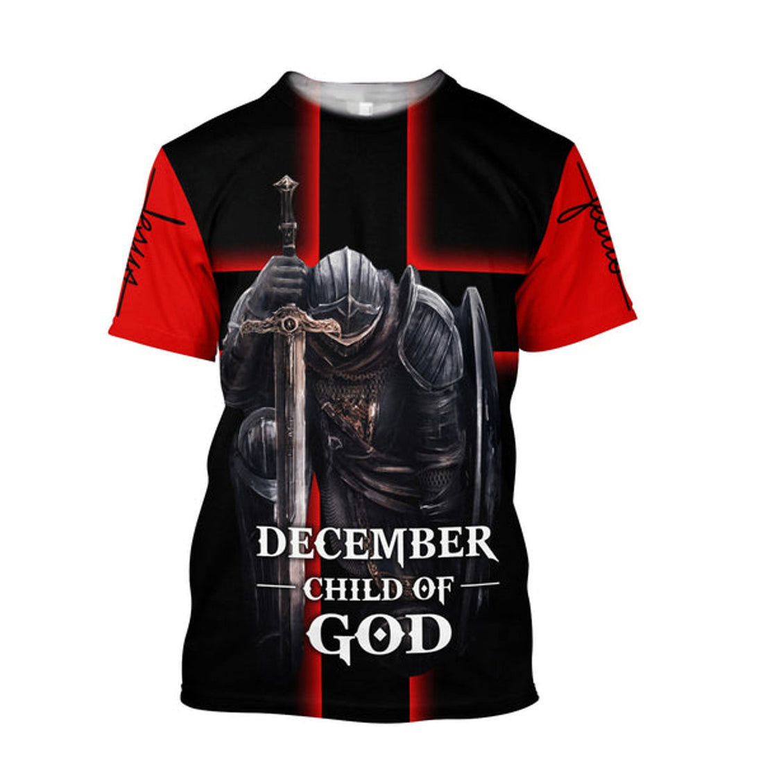 FUNSTUFFPRINT December Child Of God Jesus Unisex Shirts - Christian 3D T-shirt