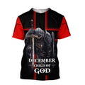 FUNSTUFFPRINT December Child Of God Jesus Unisex Shirts - Christian 3D T-shirt