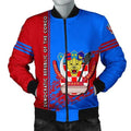 FUNSTUFFPRINT Democratic Republic Of The Congo Coat Of Arms Men Bomber Jacket Quarter Style 3D Bomber Jacket
