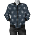 FUNSTUFFPRINT Diamond Print Pattern Women Casual 3D Bomber Jacket