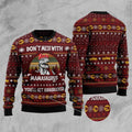 FUNSTUFFPRINT Dinosaur Mom Ugly Christmas Sweater, Christmas Sweater, Ugly Sweater, Funny Xmas Sweaters Ugly Sweater