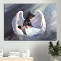 Doberman Doberman Dog Big Wings Beautiful Night Canvas Gift For Doberman Lover Canvas Wall Art - Christian Wall Decor
