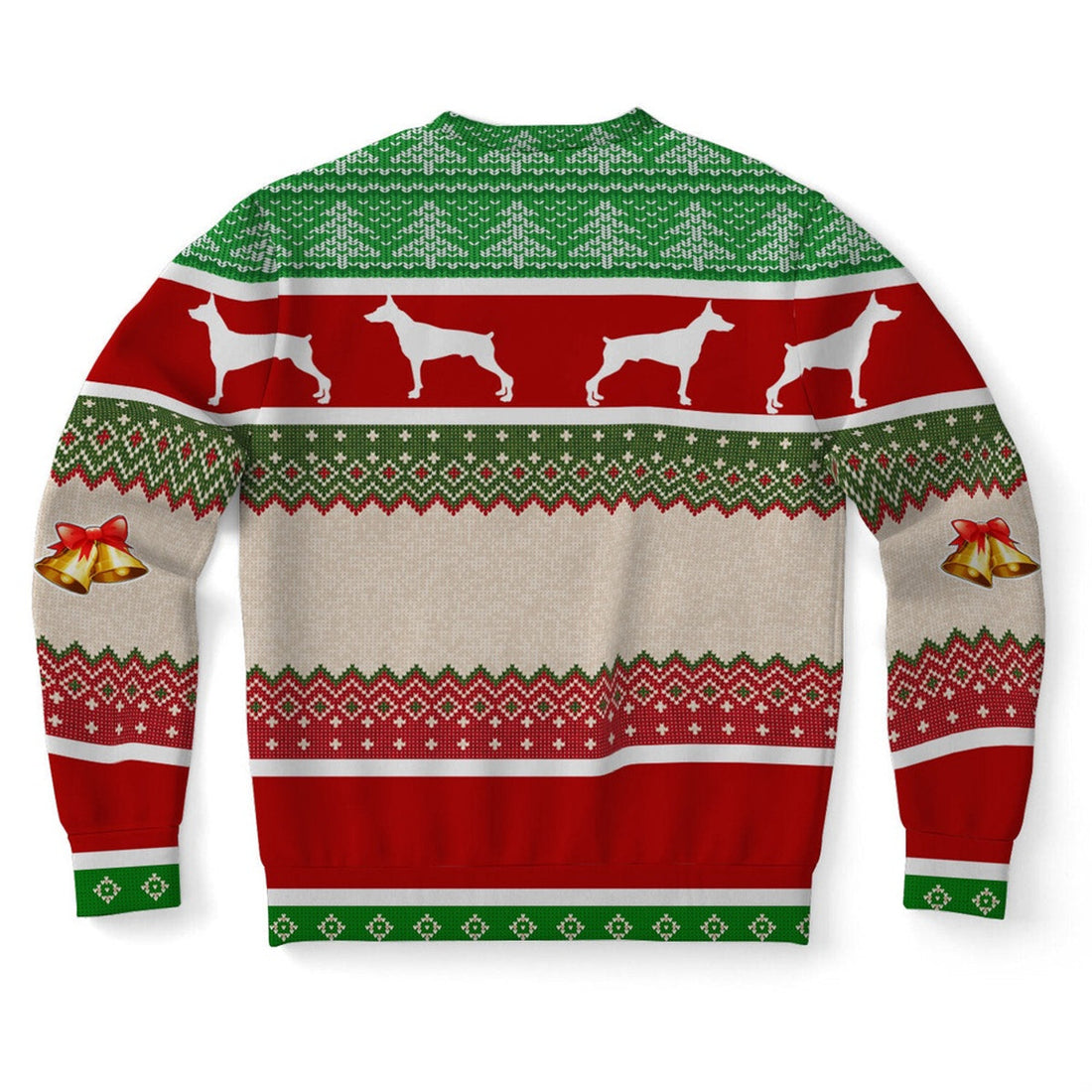 FUNSTUFFPRINT Doberman Dog Ugly Christmas Sweater, Christmas Sweater, Ugly Sweater, Funny Xmas Sweaters Ugly Sweater