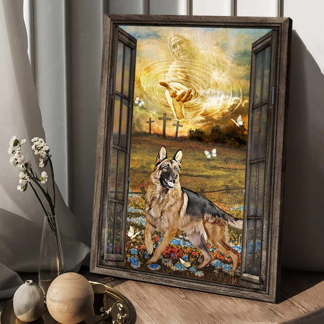 Dog Lover, German Shepherd Dog, Dog And God, Poster Decor Poster and Canvas
