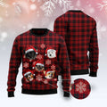 FUNSTUFFPRINT Dog Christmas Snowflake Ugly Christmas Sweater, Dog Ugly Christmas Sweater, Ugly Dog Sweaters Ugly  Sweater