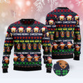 FUNSTUFFPRINT Dog Cute Face Ugly Christmas Sweater, Dog Ugly Christmas Sweater, Ugly Dog Sweaters Ugly  Sweater