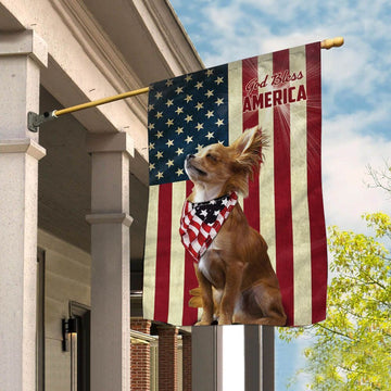 Dog Garden Flags, Chihuahua God Bless House Flag, Dog Flags For House, Dog Owner Gift