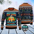FUNSTUFFPRINT Dog Mom Camping Ugly Christmas Sweater, Dog Ugly Christmas Sweater, Ugly Dog Sweaters Ugly  Sweater